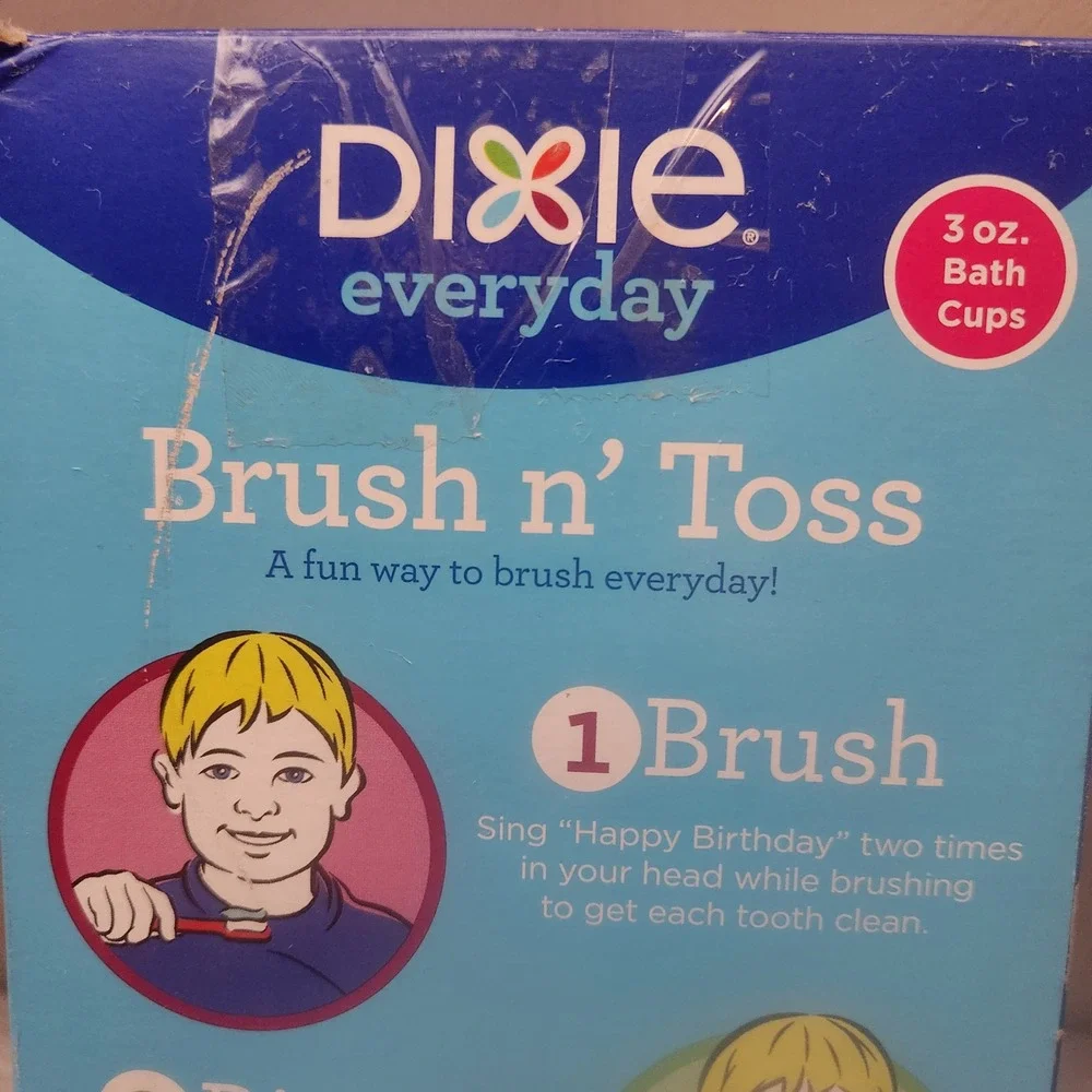 Dixie Everyday 3 oz Bath Cups 200 Count Discontinued Educational Animal Designs